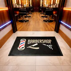 GENERICO - Tapete de Entrada de Lujo Anti-Pelos para Barberias Antideslizante y Ultra Resistente