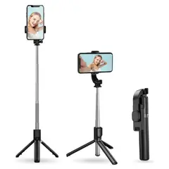 INNOVA - Palo Selfie Trípode H1s Con Luz Led Y Control Bluetooth Negro Negro