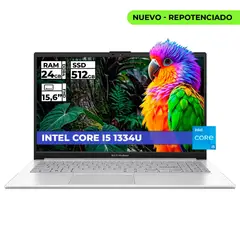 ASUS - PORTATIL VIVOBOOK INTEL CORE I5-1334U 24 GB RAM 512 GB SSD 15,6" FHD COLOR PLATEADO