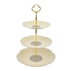 GENERICO - Soporte Para Cupcakes y Postres De 3 Niveles Bandeja Desarmable Para Tortas, Donas y Mesa De Dulces