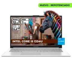 ASUS - PORTATIL VIVOBOOK INTEL CORE I5-1334 12 GB RAM 1 TB SSD 15,6" FHD COLOR PLATEADO