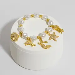 ZYRAL - Pulsera Blanca con Dorada Para Dama Marca Ref ZPUC04-03