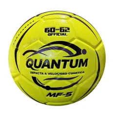 GENERICO - Balón Profesional Microfútbol Quantum MF-5 Tamaño Oficial 60-62 Color Amarillo