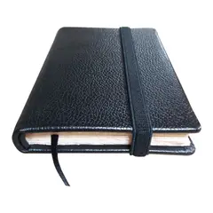 GENERICO - PUGILLAR 100% Cuero color Negro o color Cafe Encuadernación Clásica Agenda para tomar notas.