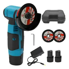 GENERICO - Pulidora Inalambrica Doble Bateria Recargable Estuche 2 Disc Azul 12v