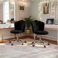DIMATEX LEON - Set X2 Silla Decorativa Mueble Sala Comedor Dormitorio Refife Negro Ife X2