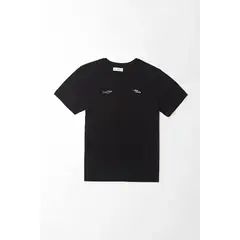 TENNIS - Camiseta con mini estampado negro para hombre