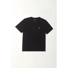 TENNIS - Camiseta estampada negra para hombre