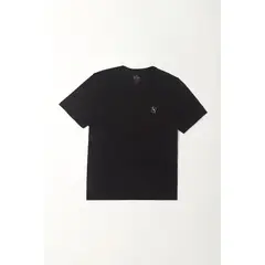 TENNIS - Camiseta estampada negra para hombre