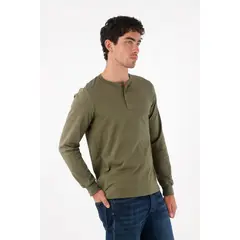 TENNIS - Camiseta de manga larga verde para hombre