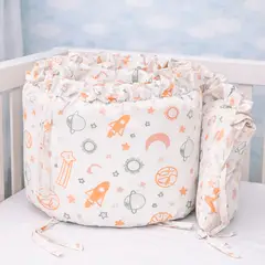 LILE - Bumper para cuna Polialgodón 144 hilos Diseño Espacio / CASA