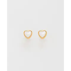 AVEMARIA - Aretes Mini Corazón Perla