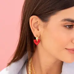 AVEMARIA - Aretes 2 en 1 Maxi Corazón