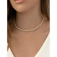 AVEMARIA - Choker Tejido De Perlas