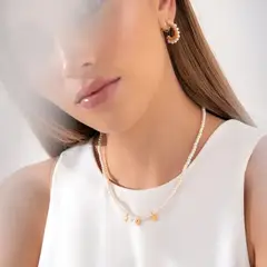 AVEMARIA - Set Choker + Aretes Perlas