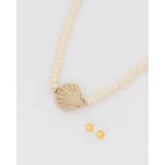 AVEMARIA - Collar Concha + Aretes