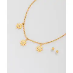 AVEMARIA - Collar Multicharms Estrellas Cristal + Aretes
