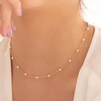 AVEMARIA - Choker Perlas + Aretes