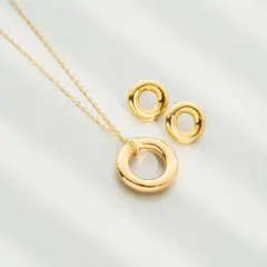 AVEMARIA - Set Collar + Aretes Circulos