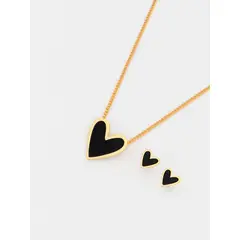 AVEMARIA - Set Cadena + Aretes Corazón