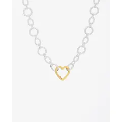 AVEMARIA - Collar Broche Corazón Silver Gold By Jose Y Cami