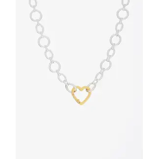 AVEMARIA - Collar Broche Corazón Silver Gold By Jose Y Cami