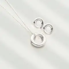 AVEMARIA - Set Collar + Aretes Circulos