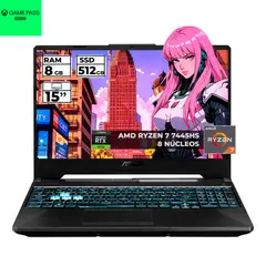 ASUS - PORTATIL GAMER TUF RYZEN 7 7445HS 8 GB RAM 512 GB SSD 15" FHD GEFORCE RTX 3050 4 GB NEGRO