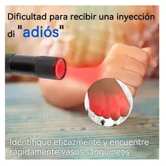 GENERICO - Linterna LED Roja 50 Lumenes Portatil con 3 Pilas AAA