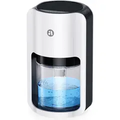 GENERICO - Deshumidificador Tanque 1.2 Lt 30m2 Silencioso Led 7 Colores Blanco 110v