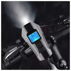 GENERICO - Luz LED Bicicleta con Velocimetro LCD y Bateria Recargable
