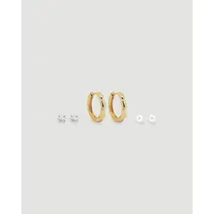 LUNAMAR - Set X3 Candongas Y Aretes Oro