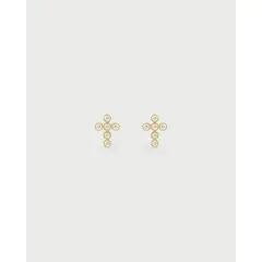 LUNAMAR - Aretes Mini Cruz