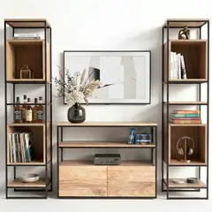 22 GRADOS DECORACION - Centro De Entretenimiento Chill - O En Roble Y Metal