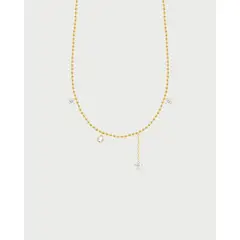 LUNAMAR - Collar 4 Cristales - Acero Inoxidable