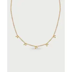 LUNAMAR - Collar Cerezas Oro Acero Inoxidable