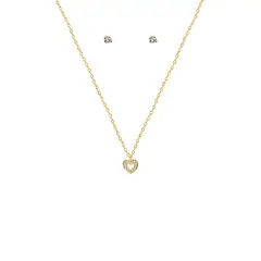 LUNAMAR - Collar Corazón Cristales Oro