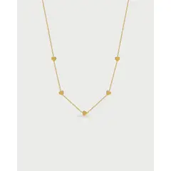 LUNAMAR - Collar Corazones Acero Inoxidable