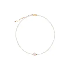 LUNAMAR - Collar Corto Cuarzo Rosado