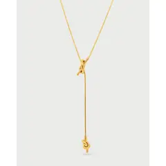 LUNAMAR - Collar Largo Nexo Acero Inoxidable