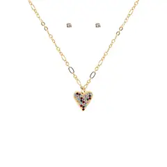 LUNAMAR - Collar Corazón Maxi Multicolor