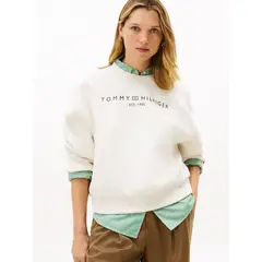 TOMMY HILFIGER - Saco blanco con logo corp moderno