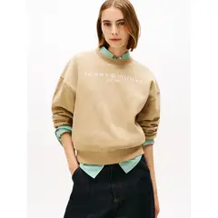 TOMMY HILFIGER - Saco café con logo corp moderno