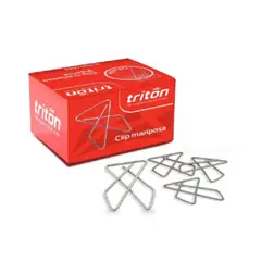 TRITON - Gancho Clip Metálico Mariposa X 50 Unidades