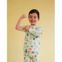 LAPU KIDS - Pijama 2p térmica Festa Veggie Blue
