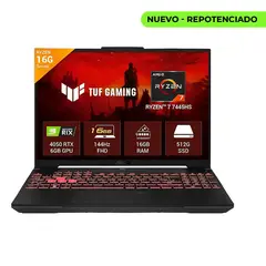 ASUS - Portatil Gamer A16 TUF 16" AMD Ryzen 7 7445HS RAM 16GB / 512GB SSD NVIDIA RTX 4050 6GB