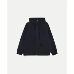 ATMOS - Chaqueta Rompevientos Oversize con Capota para Mujer Deportiva Color Negro Marca