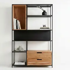 GENERICO - Estante Asimetrik 140cm x 40cm Formica y metal