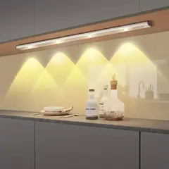 TECNOHOGAR JS - Lámpara Led Sensor Barra Luz Recargable 60cm 3 Tonos Luces