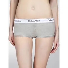 CALVIN KLEIN - Panties Hipster Gris Algodón Para Mujer